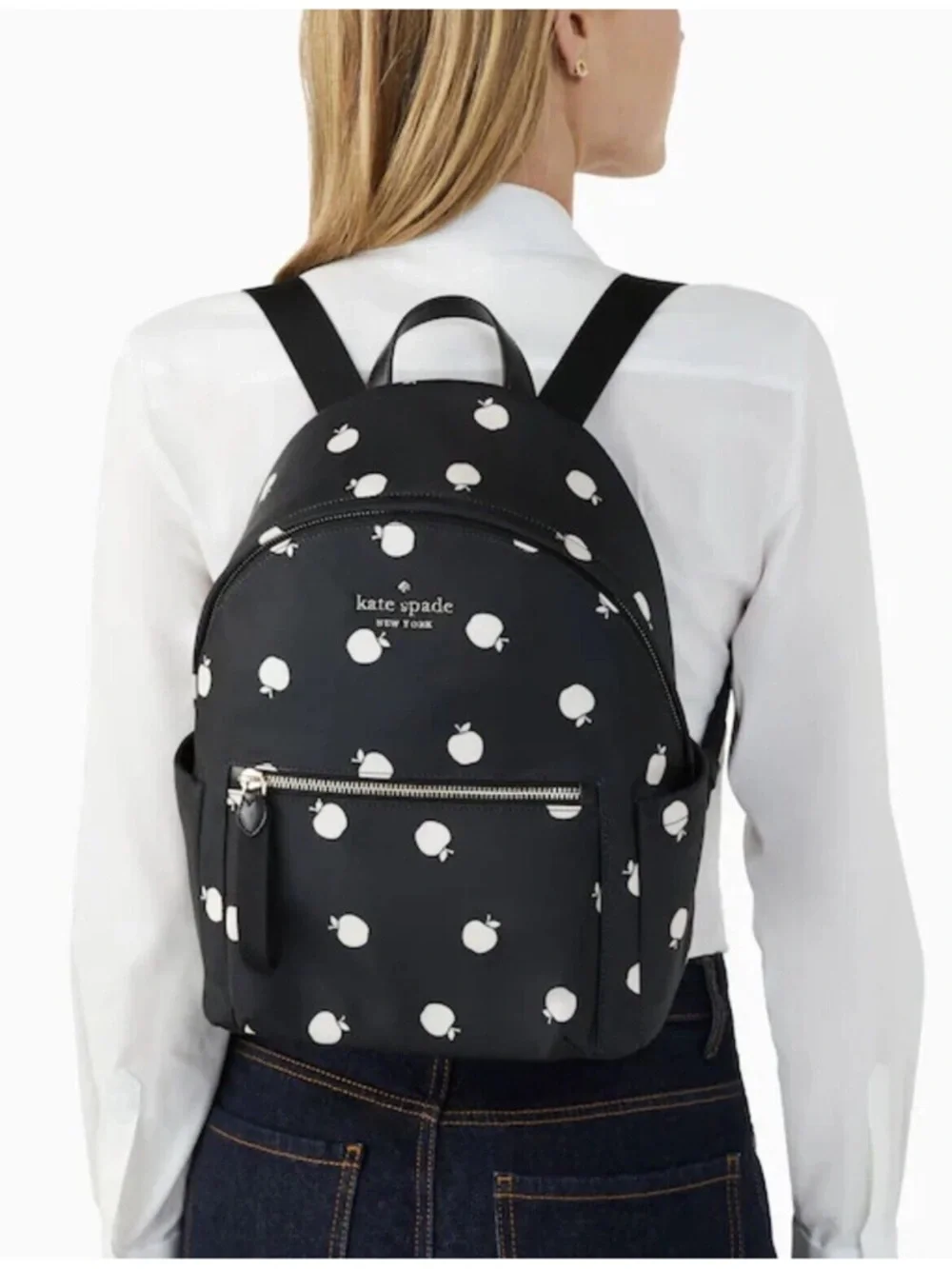 NWT KATE SPADE NEW YORK Chelsea BLACK MULTI ORCHID Medium Backpack